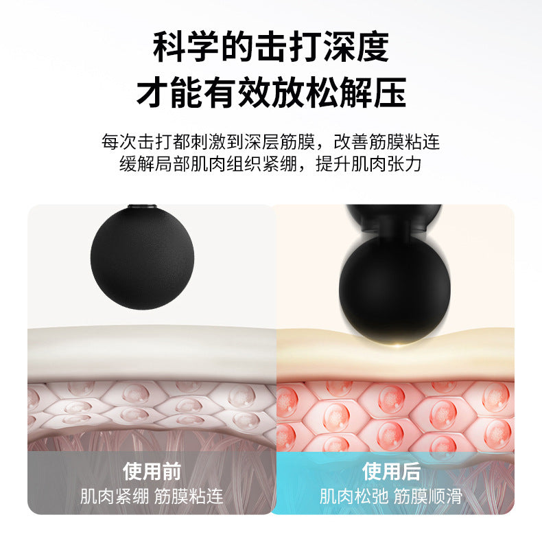 Professional-Grade Mini Fascia Gun Massager for Muscle and Neck, Electric Massage Gun for Shoulder and Neck, Portable Fitness