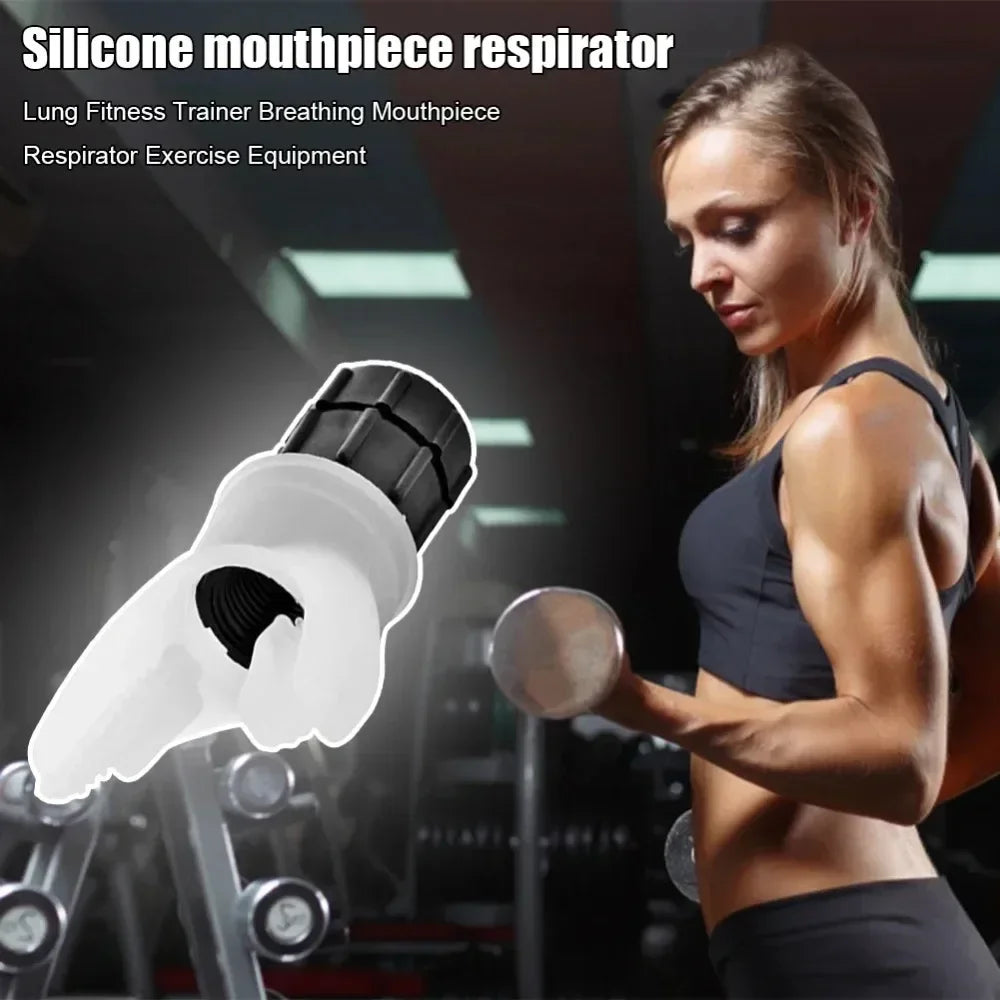 Silicone Breathing Trainer Lung Respirator Fitness Equipment Respiratory Silicone High Altitude Training Endurance Workout Parts