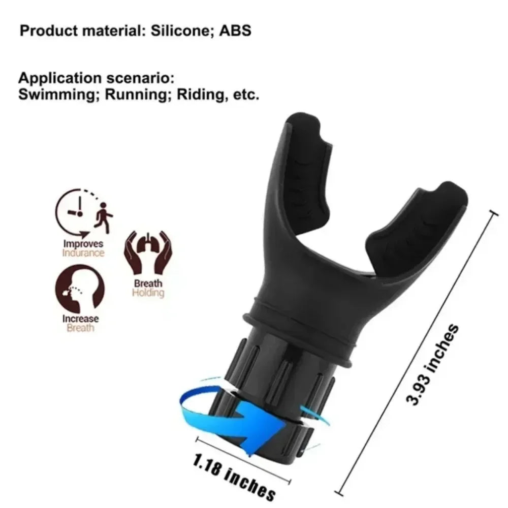 Silicone Breathing Trainer Lung Respirator Fitness Equipment Respiratory Silicone High Altitude Training Endurance Workout Parts