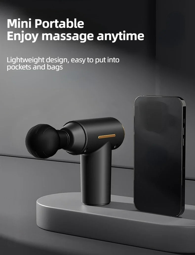 Portable Mini Muscle Massage Gun Vibration Massage Gun Body Neck Back Pain Gout Relief Deep Muscle Relaxation Massager Tools
