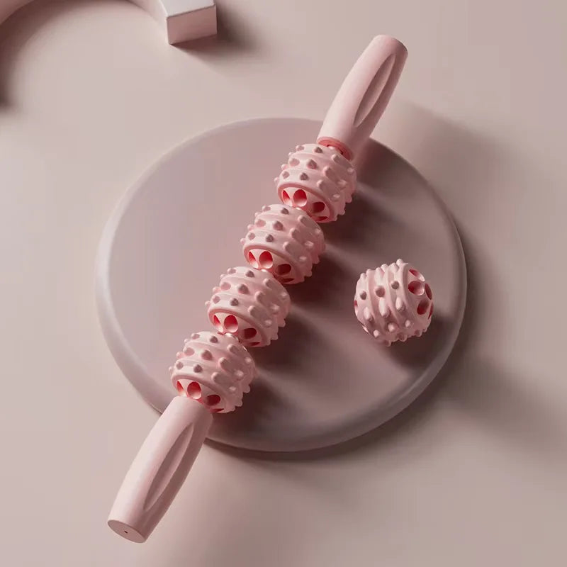 Yoga Massage Stick Wolf Tooth Muscle Relaxer Myofascial Ball Langya Roller Calf Massage Leg Beautifying Tool for Fitness