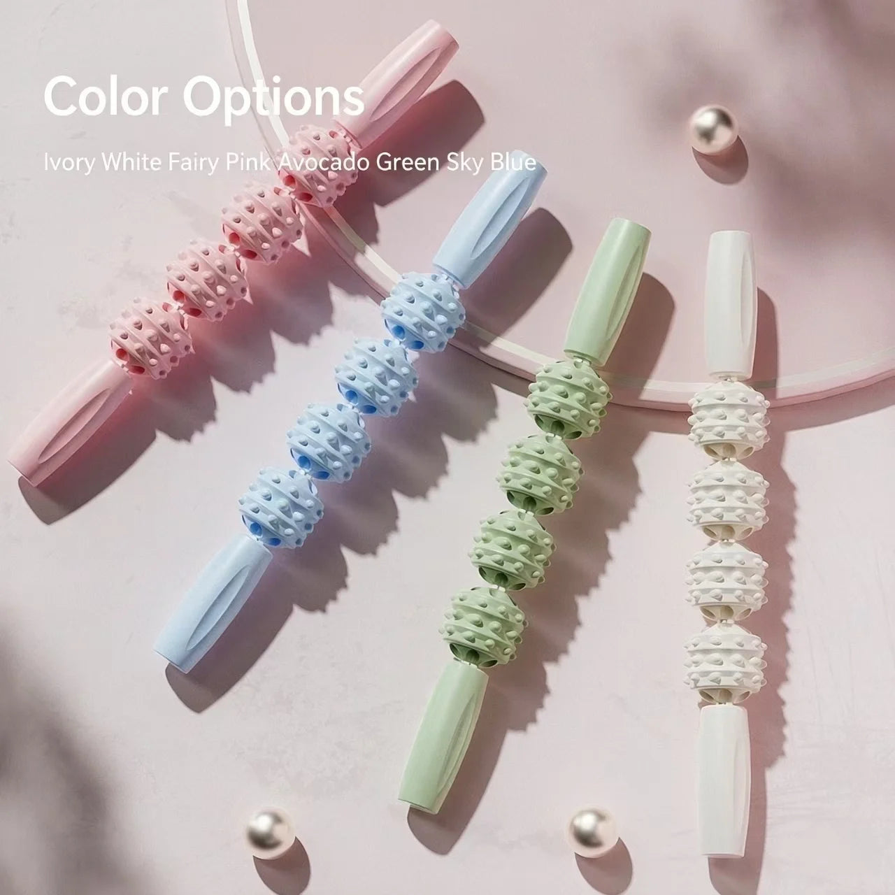 Yoga Massage Stick Wolf Tooth Muscle Relaxer Myofascial Ball Langya Roller Calf Massage Leg Beautifying Tool for Fitness