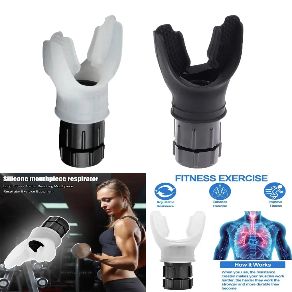 Silicone Breathing Trainer Lung Respirator Fitness Equipment Respiratory Silicone High Altitude Training Endurance Workout Parts