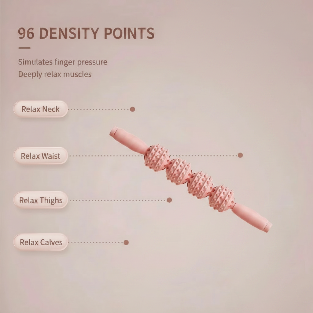 Yoga Massage Stick Wolf Tooth Muscle Relaxer Myofascial Ball Langya Roller Calf Massage Leg Beautifying Tool for Fitness