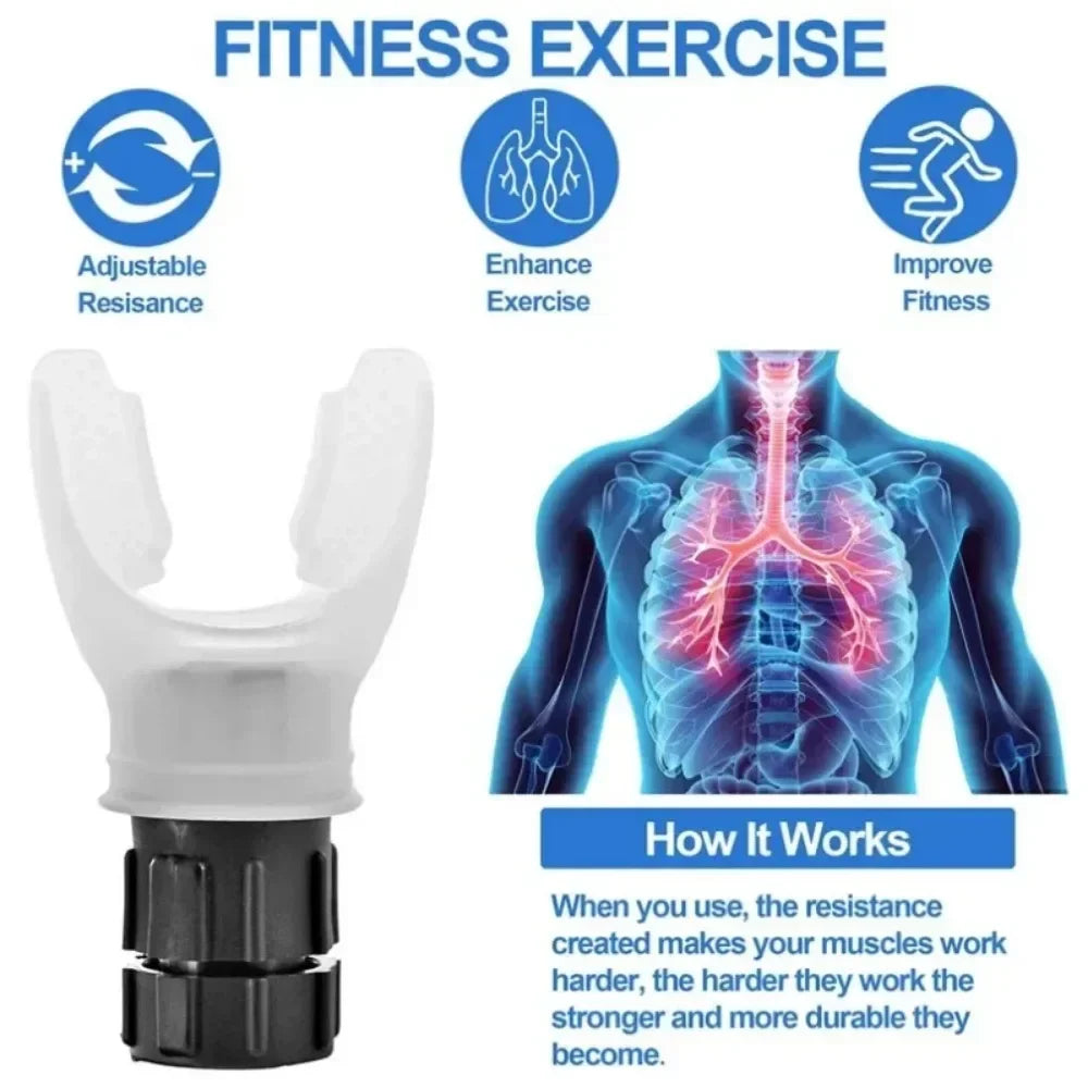 Silicone Breathing Trainer Lung Respirator Fitness Equipment Respiratory Silicone High Altitude Training Endurance Workout Parts