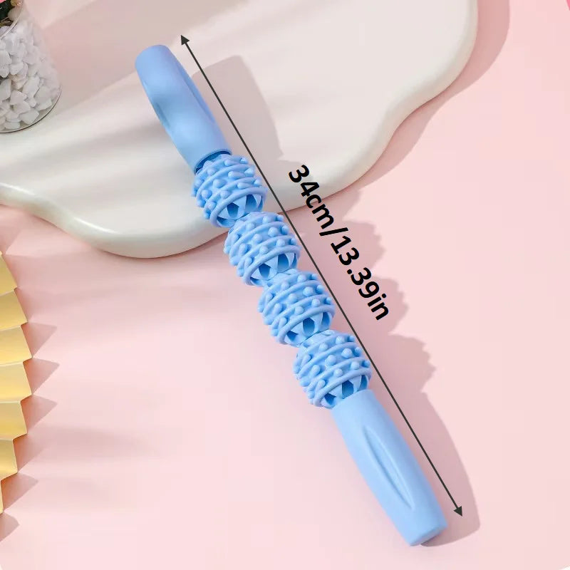 Yoga Massage Stick Wolf Tooth Muscle Relaxer Myofascial Ball Langya Roller Calf Massage Leg Beautifying Tool for Fitness
